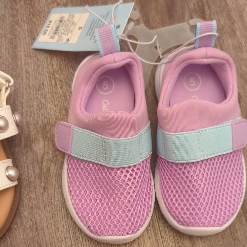 Kids Pink and Blue Slip-On Shoes